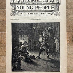 Harpers Young People, Antique Print, Woodblock Engraving